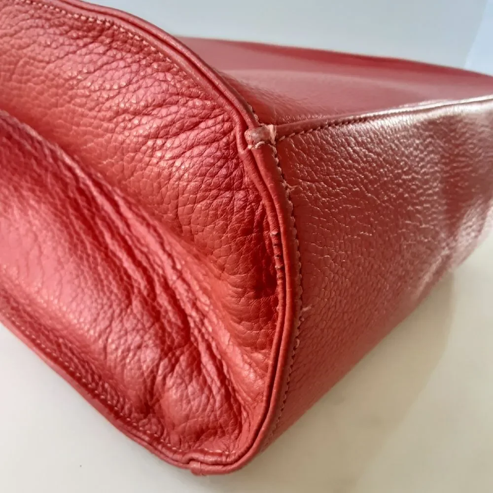 CASA LOPEZ The Cartera Minna Orange Genuine Leather Sling Backpack